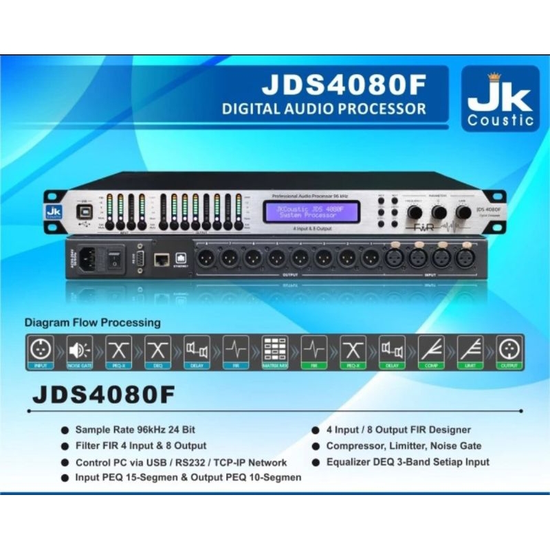 Management DLMS Digital Audio Processor JK Coustic JDS-4080F FIR original
