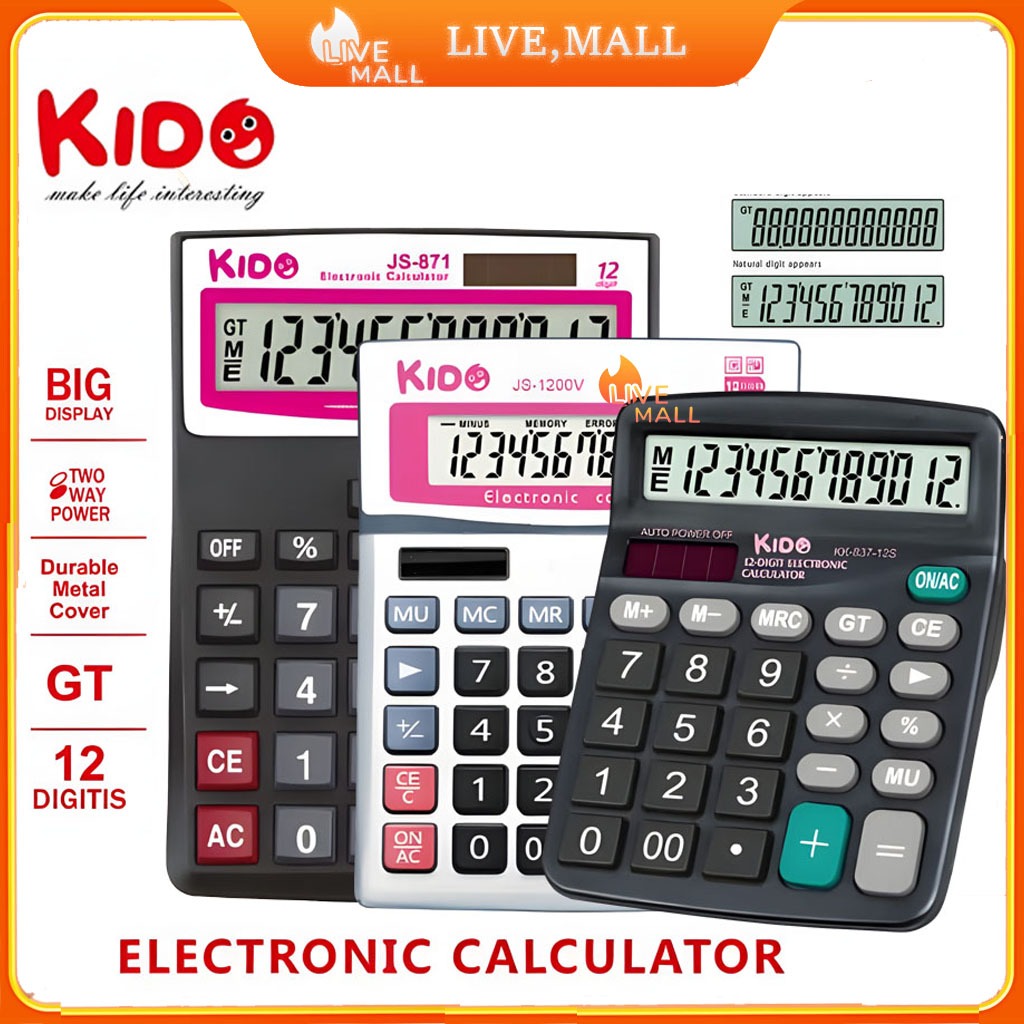 

Kalkulator Digital 12-Bit Dual Energi Baterai dan Energi Surya Caclulator Check Double Power