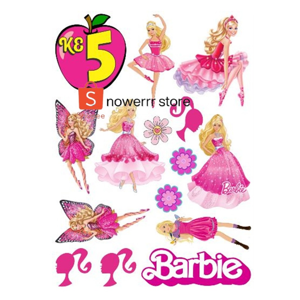 BARBIE Topper/ Topper Cake BARBIE Custom Nama