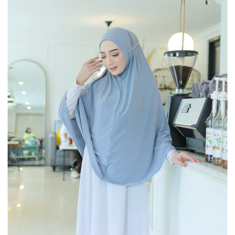 TIRTA- hijab instan jilbab bergo siria maryam tali jersey korea size xxl by Tirta collection