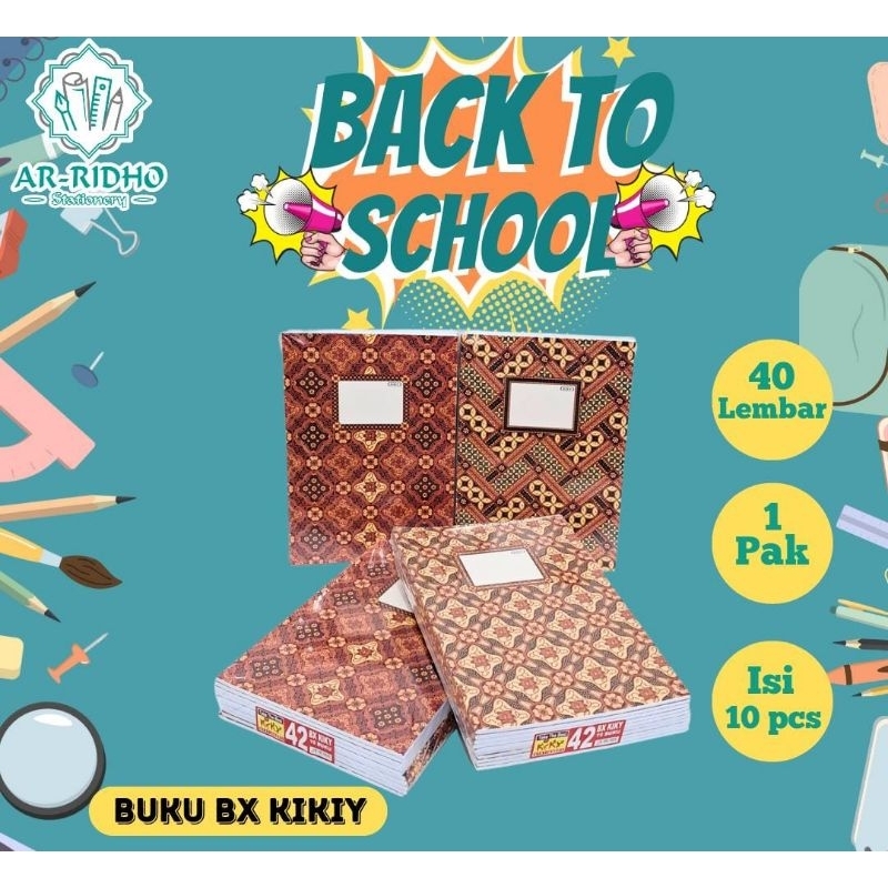 

Buku Tulis Bx Kikiy 1 pak Isi 10 Buku