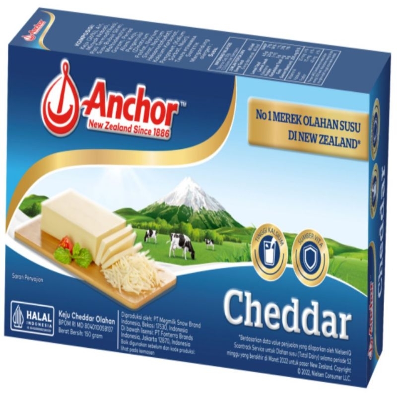 

ANCHOR CHEDDAR CHEESE BOX KEJU OLAHAN 150gr