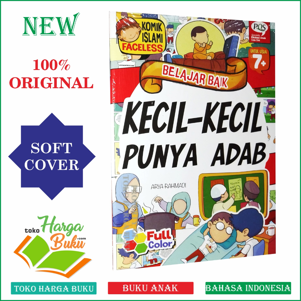 Foto Komik Kecil-Kecil Punya Adab FULL COLOR Buku Anak Islami Faceless Belajar Baik Usia 7+ Edukasi Anak PQS