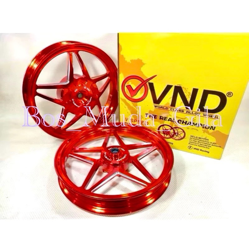 Velg Vnd Vspeed V1-V2 For Scoopy / Beat / Vario 110/125/150 / Genio Uk 1.85x14/2.15x14 Ori Vnd