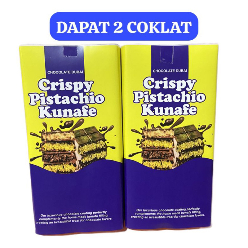 

DAPAT 2 PAKET HEMAT CHOCOLATE DUBAI PISTACHIO KUNAFE