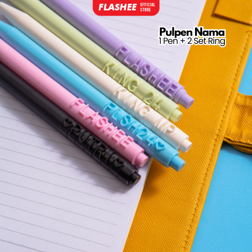 Flashee Pulpen Narita Nama Letter Pen Bisa Pakai Nama Sendiri Pena DIY Lucu Baru