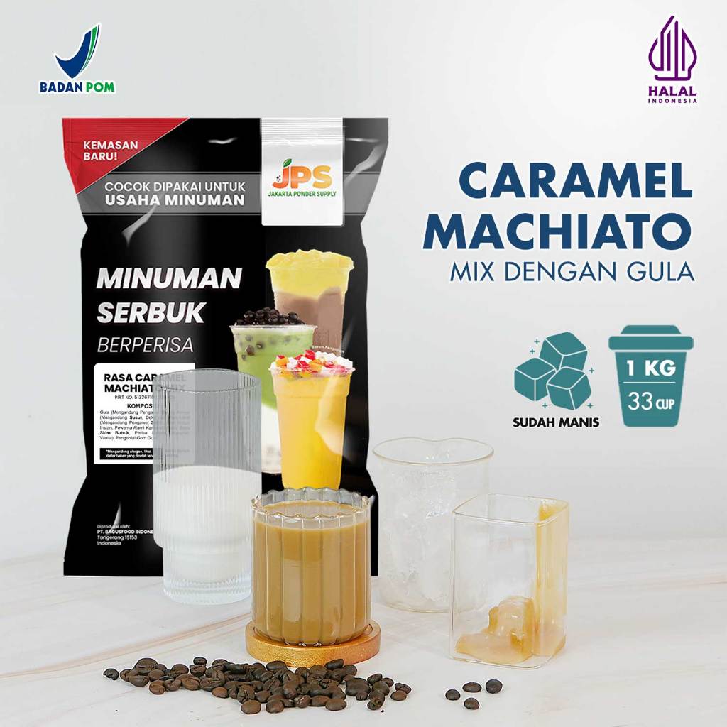 

Powder Drink JPS Bubuk Minuman Rasa Caramel Machiato Mix 1Kg