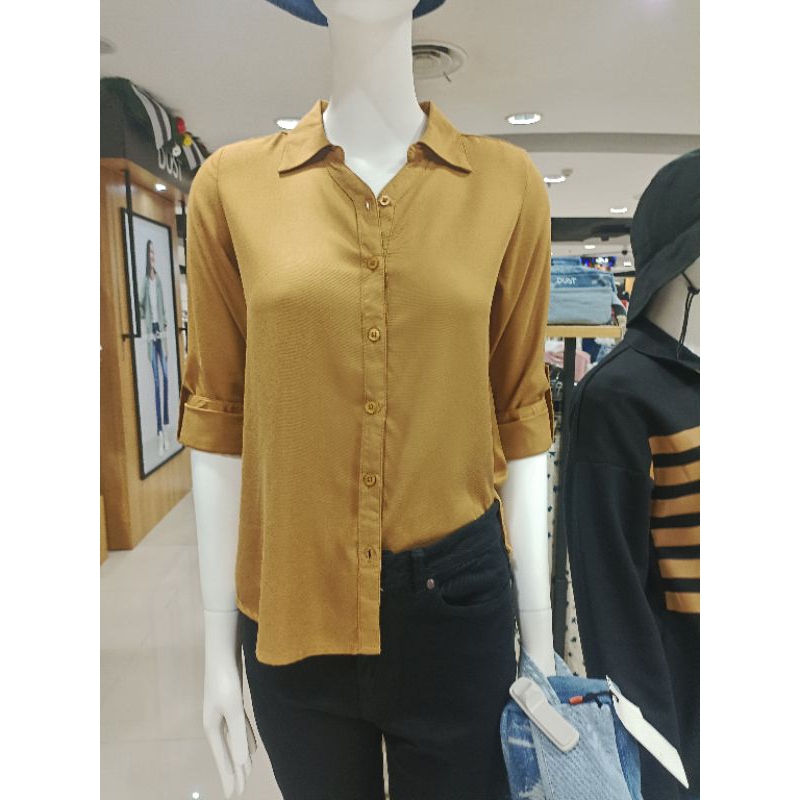 kemeja wanita dust rayon polos