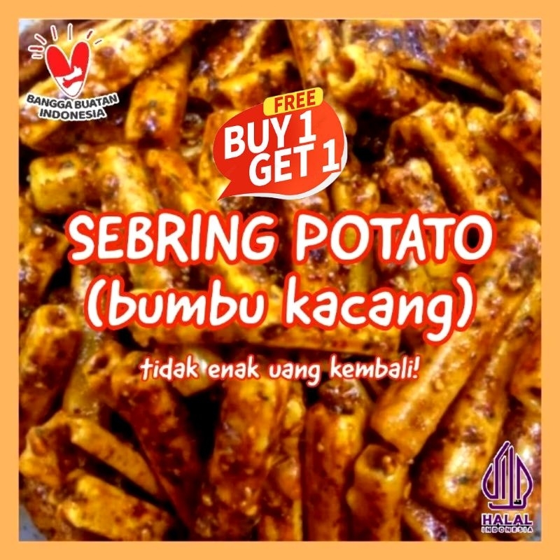 

Sebring Potato Bumbu Kacang / Sebring / Seblak Kering / Snack / Cemilan