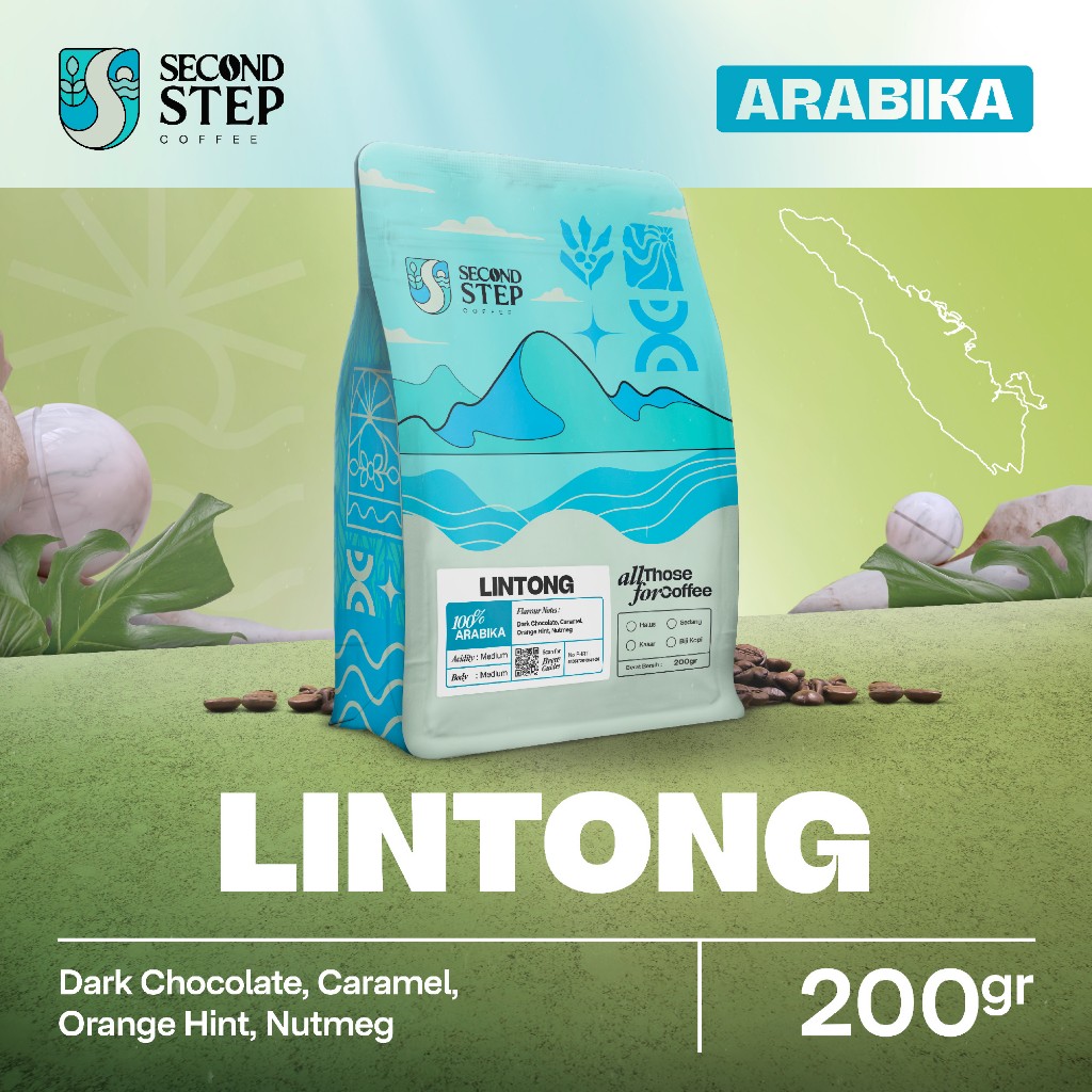 

Kopi Arabika Lintong Sumatra Arabica Coffee Roast Beans 200gr Biji Bubuk