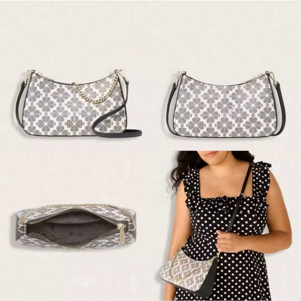 TAS BRANDED Signature Spade Flower Crossbody Black Multi