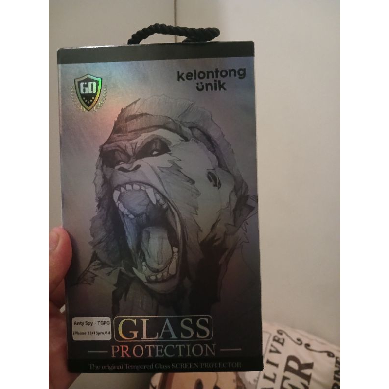 Jual Rugi Kelontong unik Gorilla glass tempered glass privacy glossy + bonus case iphone 13
