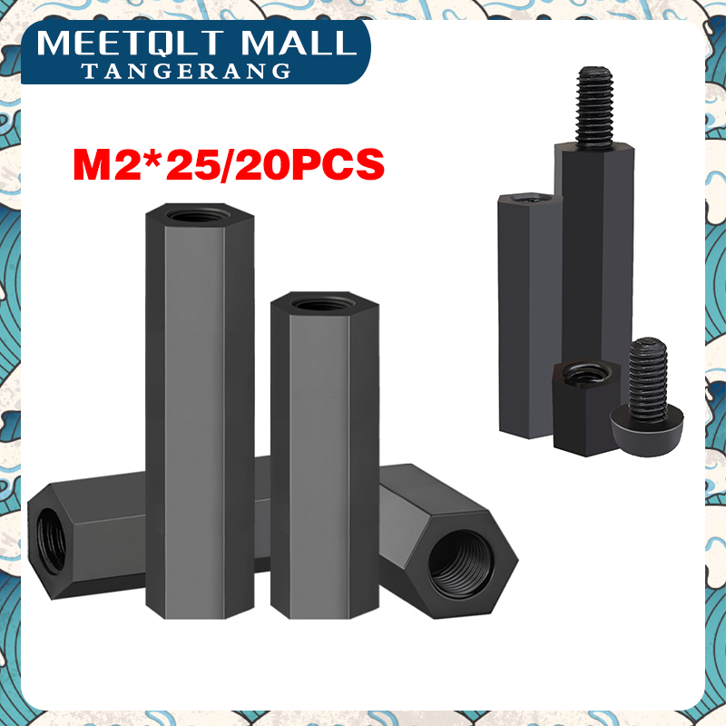 Hex Spacer Standoff Plastic-Hex Threaded Pillar Untuk PCB Motherboard-Spacer Nylon M2 25mm