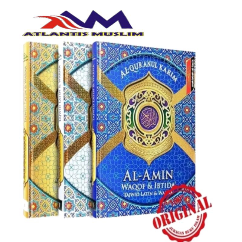 Al Quran AL-AMIN A5 Waqaf Ibtida Tajwid Warna dan Transliterasi