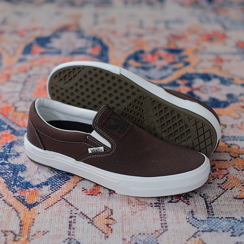 Vans Slip On Skate Bmx Dakota Roche Brown 100% ORIGINAL RESMIk