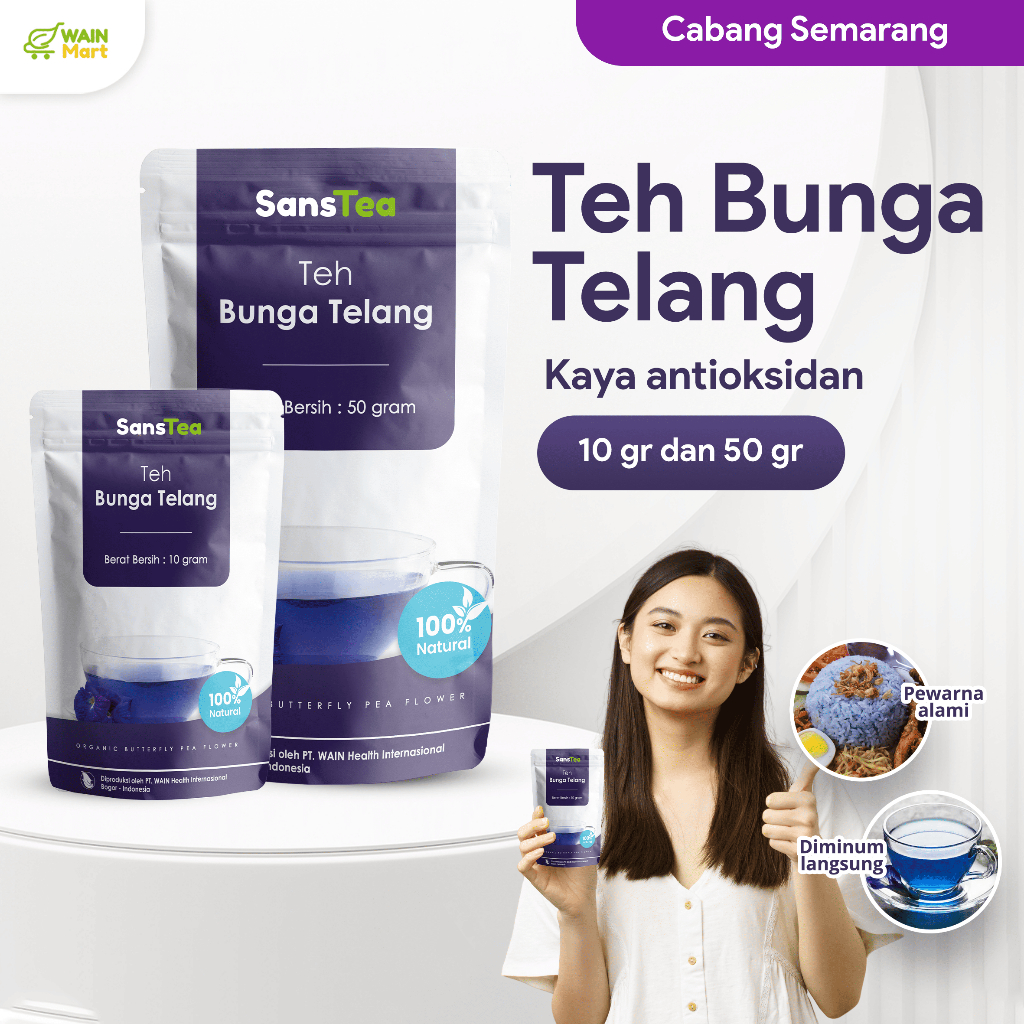 

Bunga Telang TUMPUK PREMIUM 50 gram Bunga Telang Tumpuk Pewarna Alami Herbal Organik dan Sehat