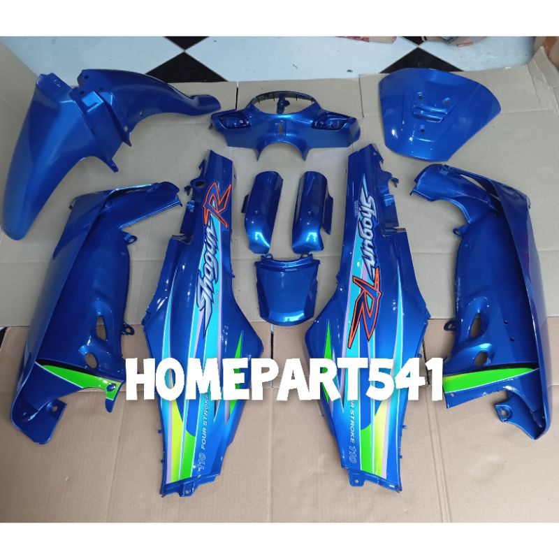 BODY HALUS SUZUKI SHOGUN R NEW SHOGUN 110 FULL BIRU SET STRIPING