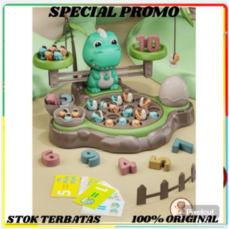 Mainan Anak DINOSAURUS FISHING & LIBRA dino Balance Dino Pancing ikan/Mainan Pancing Ikan/Mainan Pan