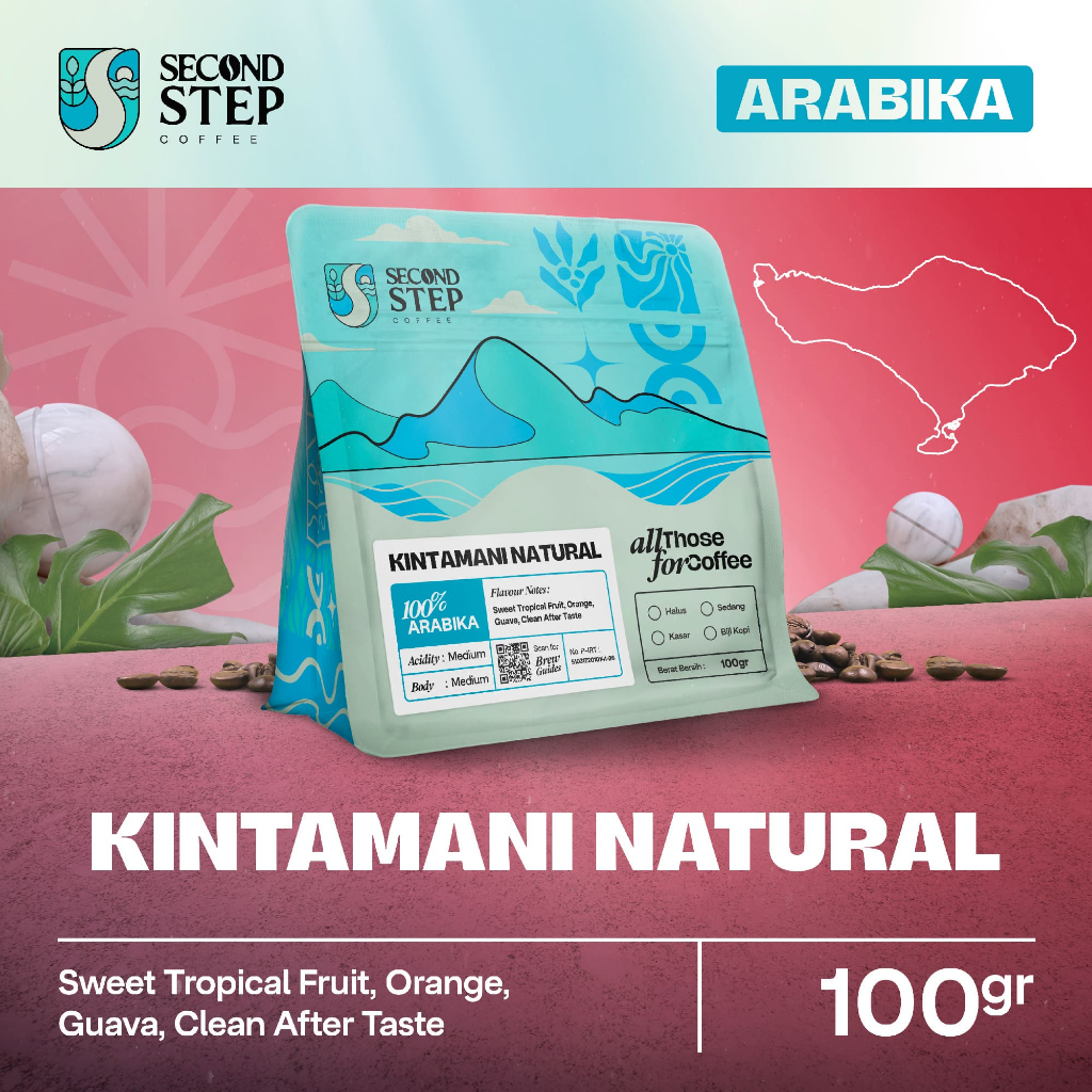 

Kopi Arabika Bali Kintamani Natural Arabica Coffee Beans 100 Gram