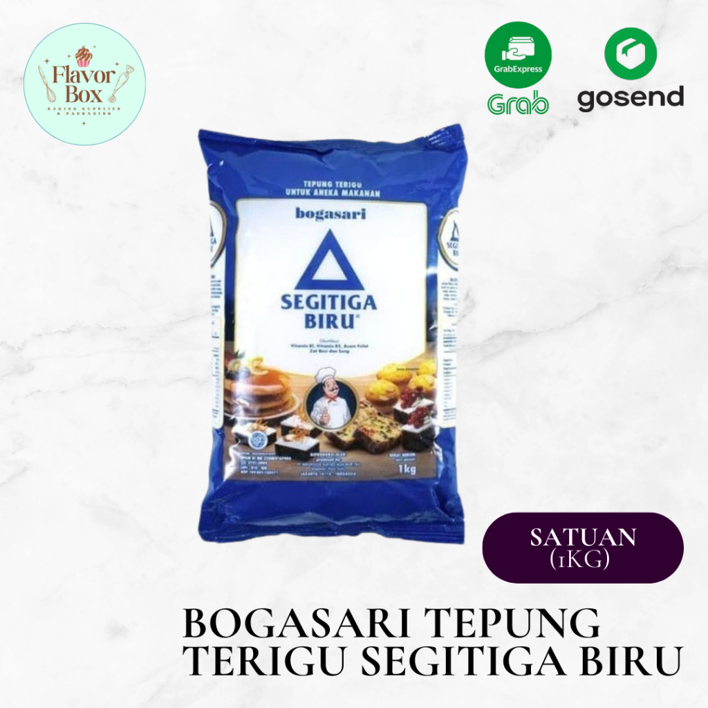 

TEPUNG Terigu BOGASARI Segitiga Biru PREMIUM / SATUAN 1KG