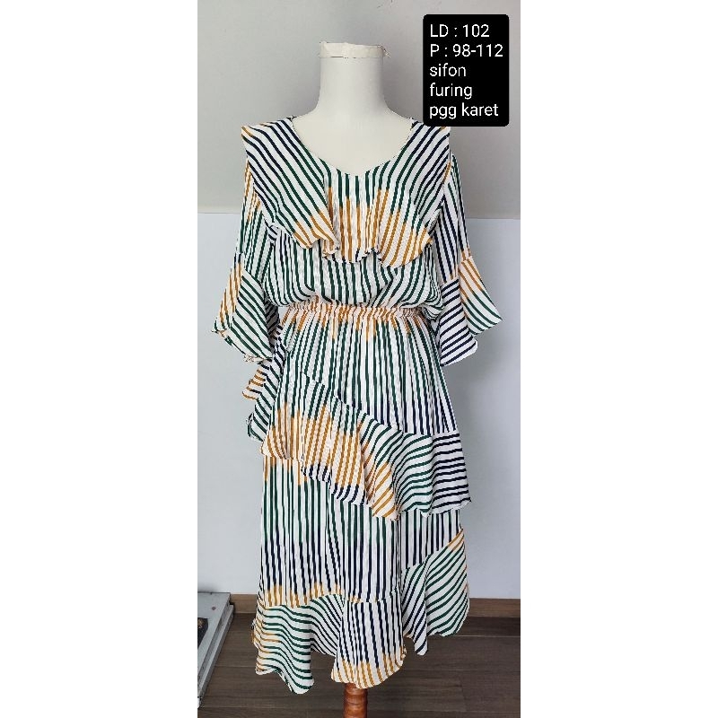 B03 Preloved Dress Katun sifon LD besar LD kecil Jumbo Vintage