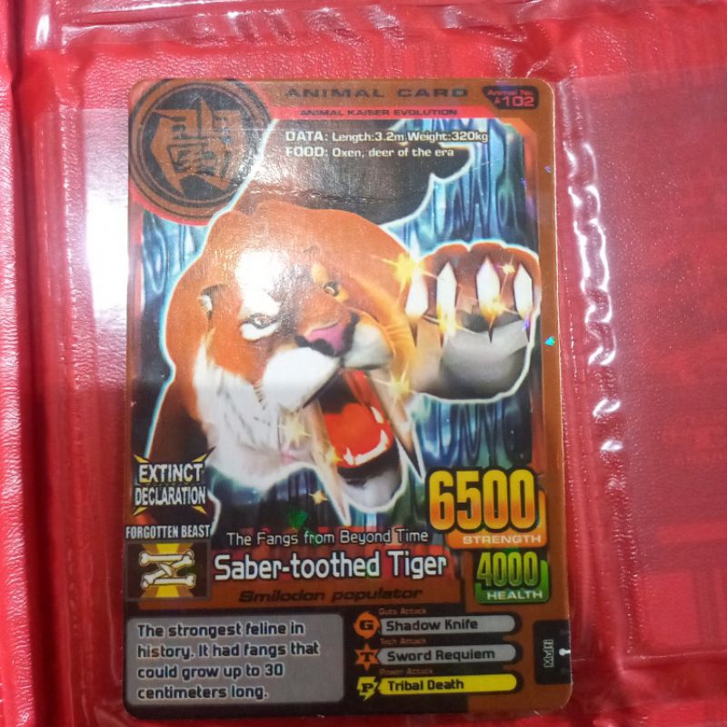 Kartu Animal Kaiser card Saber-toothed Tiger