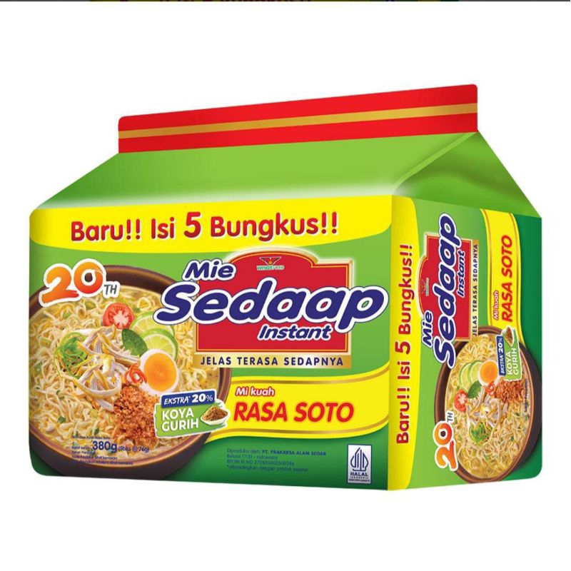 

Sedaap Mie Instant Soto 5 x 75 g