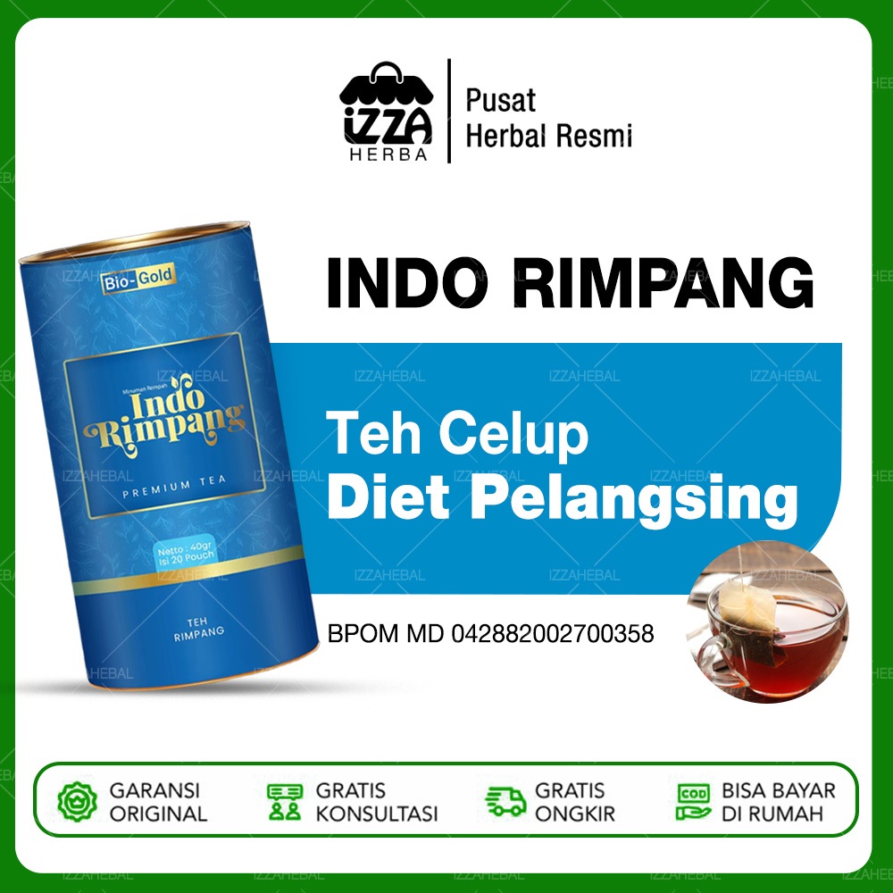 

Teh Celup Diet Pelangsing INDO RIMPANG - Teh Herbal BPOM Penurun Berat Badan Alami