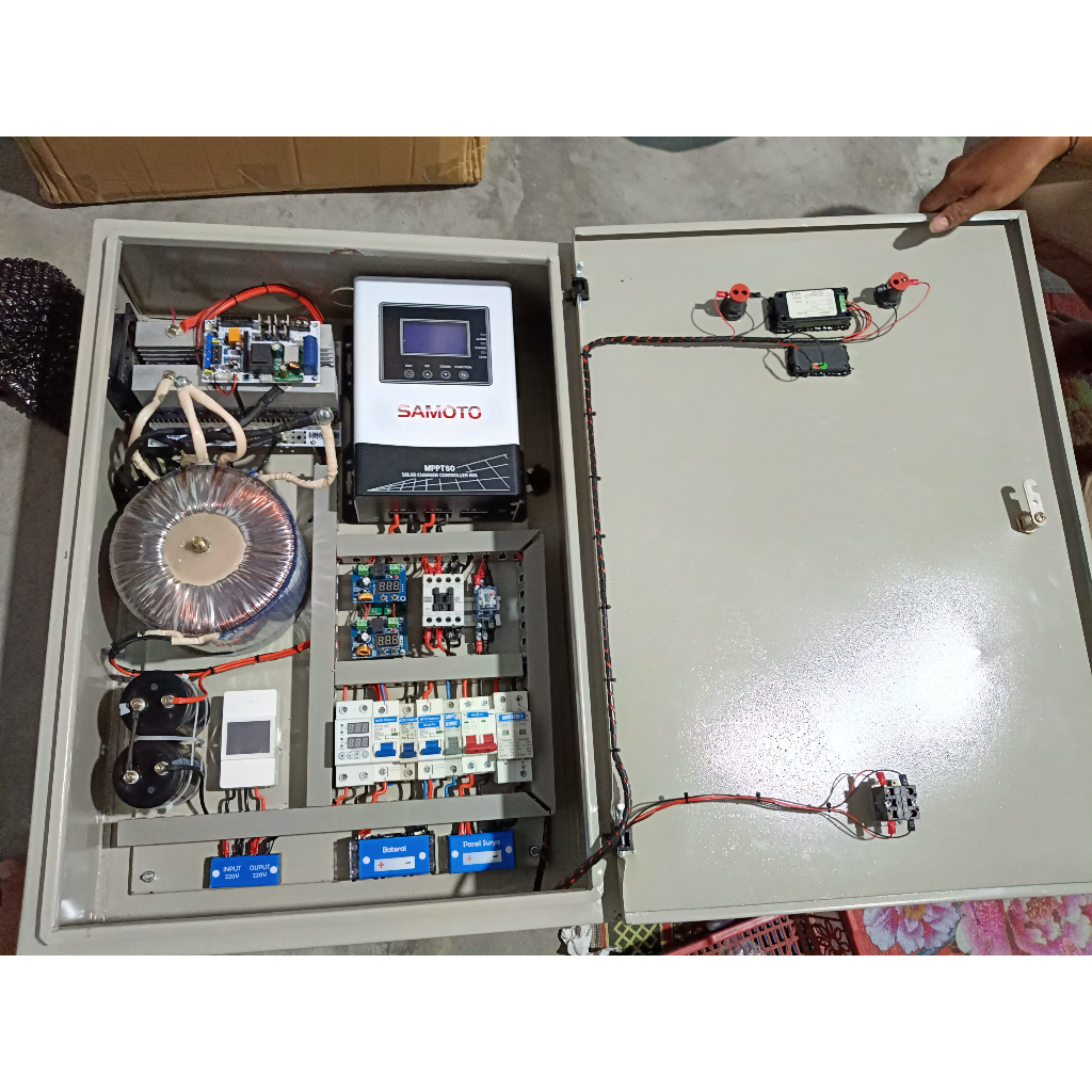 Sekar_Shop07 Paket Box Panel Plts 3000W Psw Mppt 60A Otomatis Panel Surya Edisi 2022