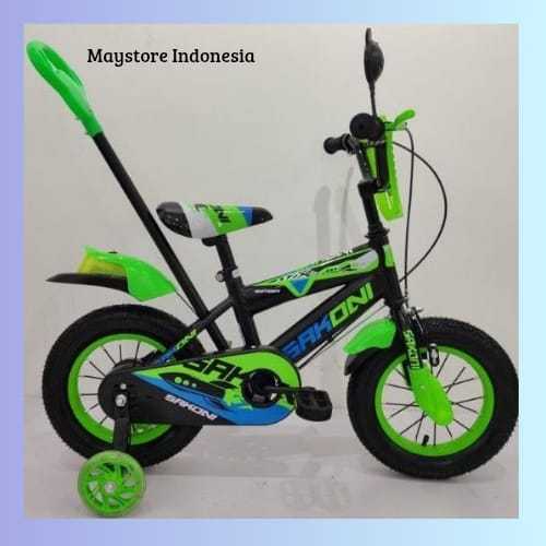 SEPEDA ANAK LAKI BMX SAKONI SIMBA 12 INCH BAN 2.50, SEPEDA READY SIAP KIRIM - BERGARASI