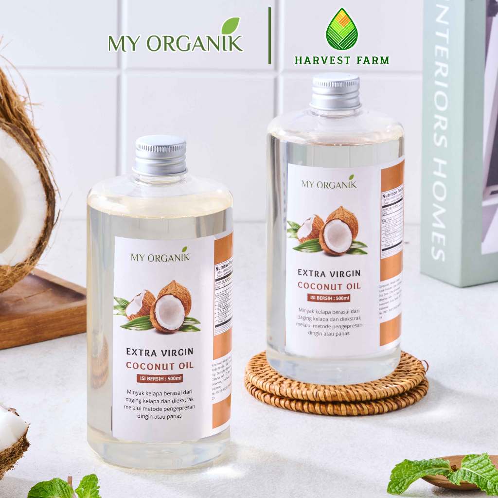 

My Organik Minyak Kelapa 2 x 500ml Extra Virgin Coconut Oil 1 Liter Murni 100% Tanpa Campuran
