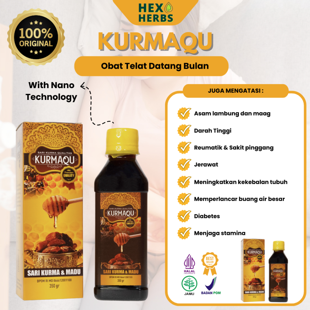 Obat Telat Datang Bulan - Pelancar haid, Tidak haid, Menstruasi tidak lancar, Telat haid / KURMAQU