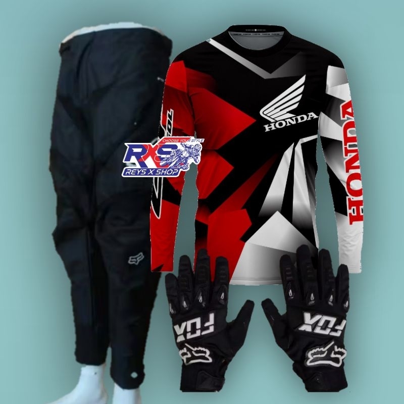 (BISA PAKAI NAMA) PAKET BAJU+CELANA+SARUNG TANGAN TRAIL JERSEY SET BAJU TRAIL CROSS DAN CELANA TRAIL