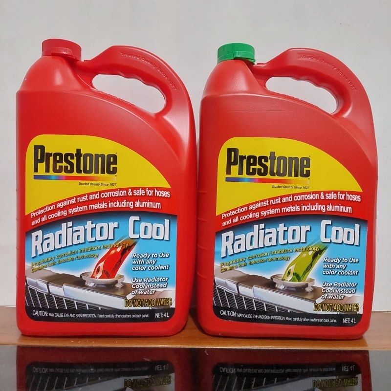 Air Radiator Prestone Coolant Galon 4L Air Radiator Warna Hijau Merah / Air radiator mobil motor 4 l