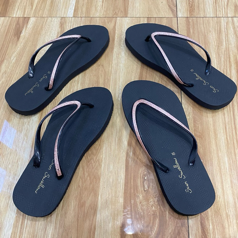 SANDAL JEPIT WANITA SUN SWALLOW CRYSTAL | Sendal Santai Tahan air Anti Slip SANDAL JAPIT KARET WANIT