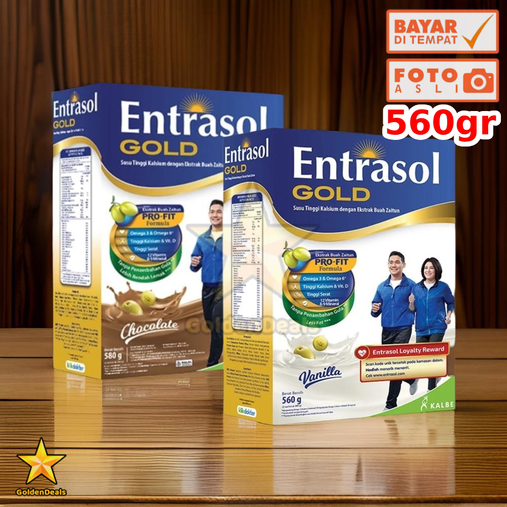 

[560 Gram] Susu Entrasol Gold Rasa Vanilla / Chocolate 560 gr