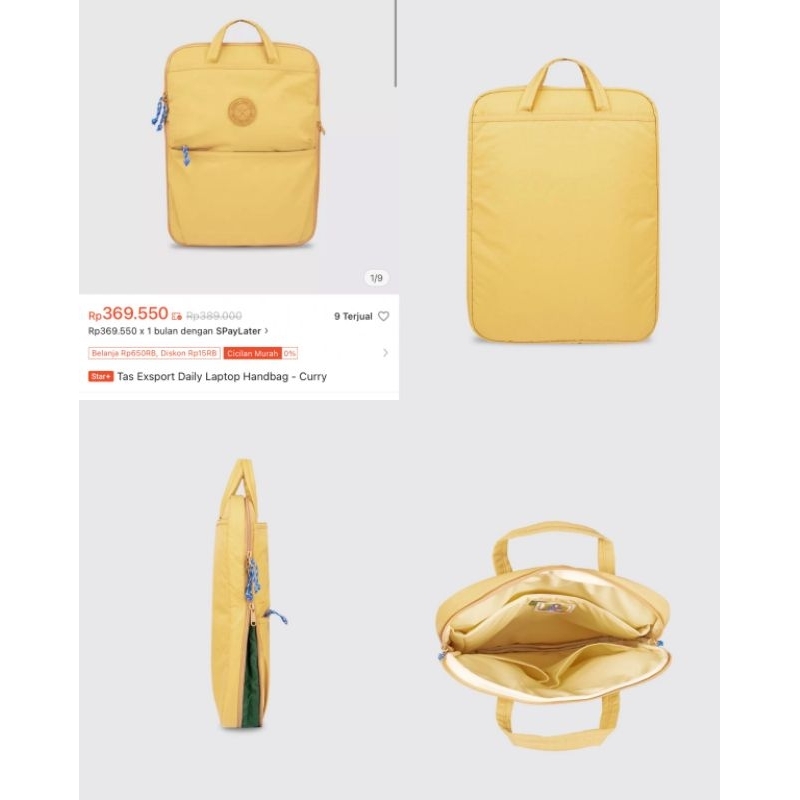 Tas Export Daily Laptop Handbag - Curry