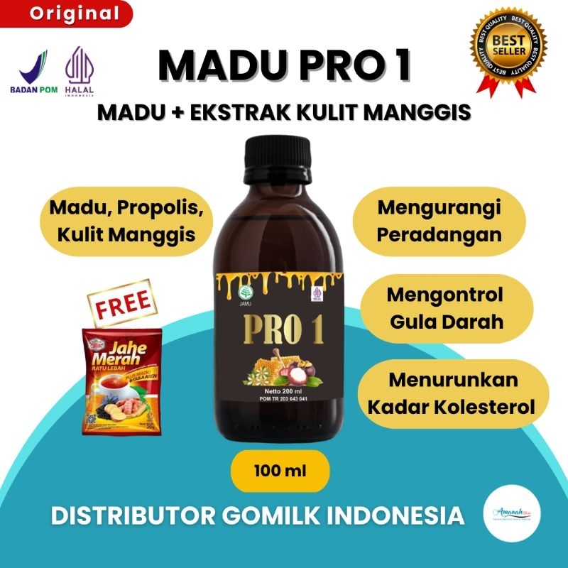 

[BISA COD + GARANSI] [GRATIS JAHE] MADU PRO 1 200ML