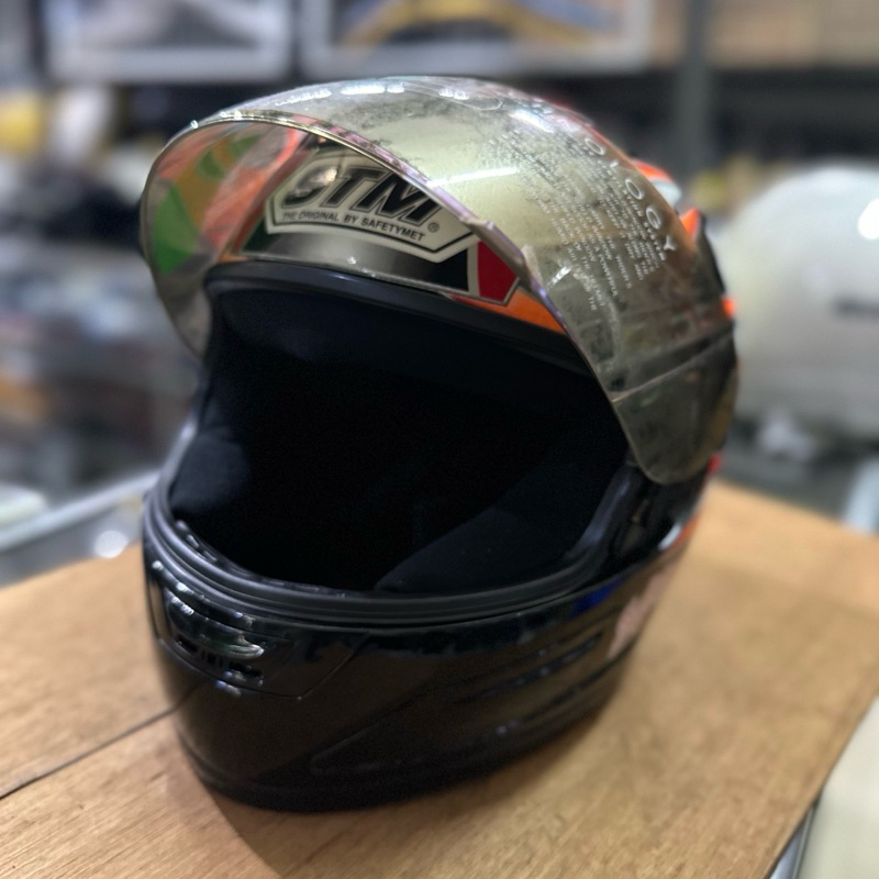 Helm Full Face Index/STM XC-15 Dewasa Import Black Orange