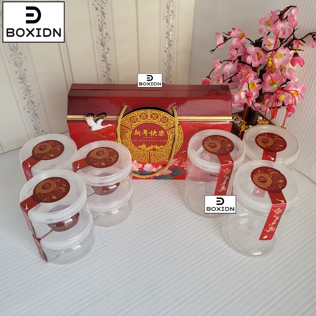 

(Free Hangtag) Premium Box Imlek 3 jar 600ml Box Imlek 3 jar 750ml Box Cookies Imlek Dus Imlek Kue kering Kotak Imlek Cantik Jar plastik Gable Box Imlek Dus Jinjing Imlek Box Chinese New Year Box Packaging Imlek Box Imlek Kuker