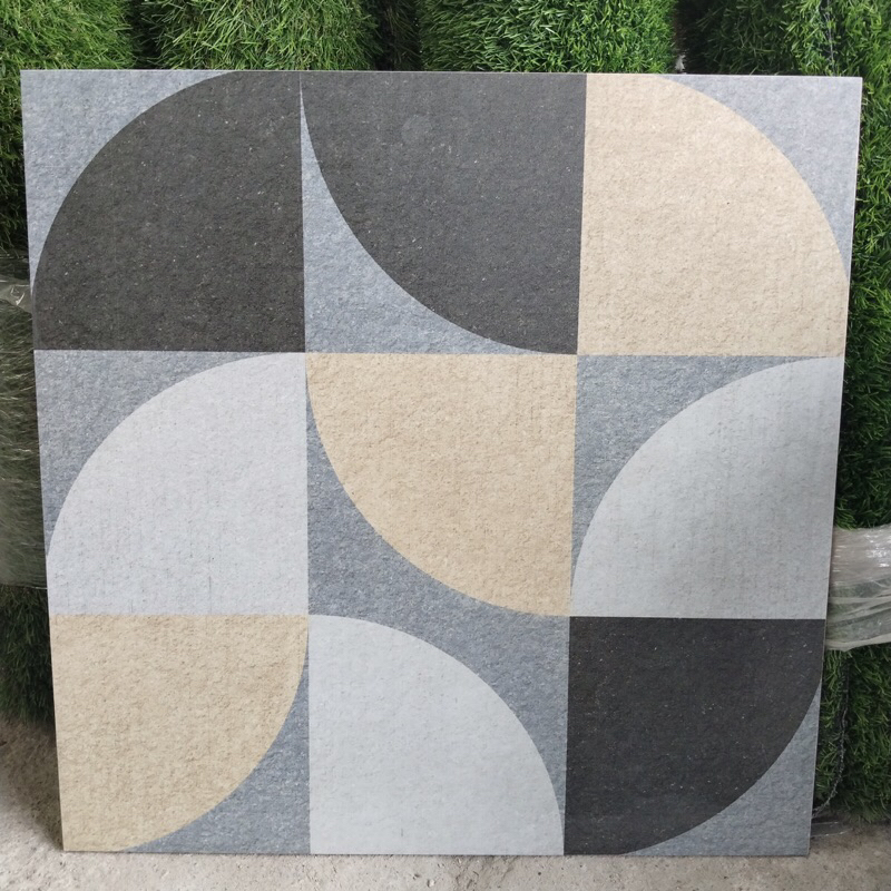 keramik 50x50 motif (kasar) / keramik lantai motif hexagon/ keramik taman/ keramik garasi/ keramik t