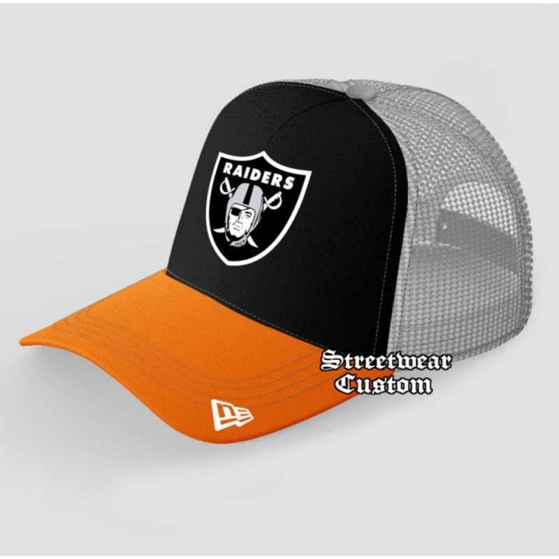 Topi Jaring Raiders - Topi Trucker Fashion - Topi Bisbol Jala Pria Wanita NFL