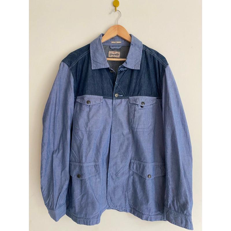 Kemeja Wrangler Ori bahan jeans preloved size XL