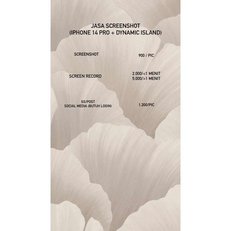 jasa ss (screenshot) iphone 14 pro