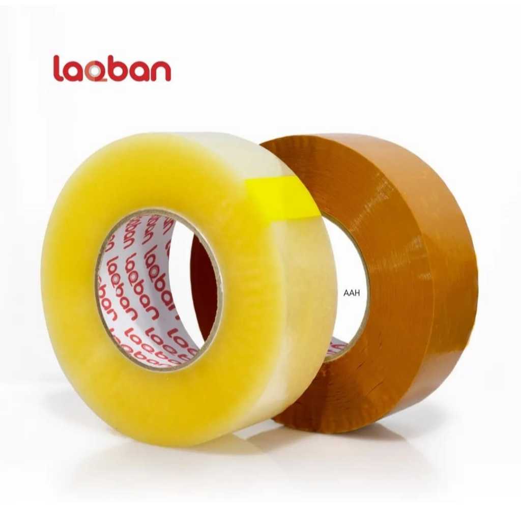 

[ BISA COD ] Lakban Murah 500 yard FULL 45 mm 45 micron Bening / Coklat