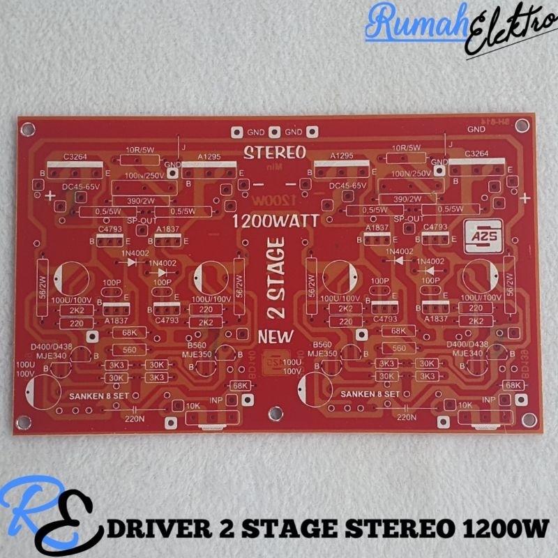 PCB Power Amplifier 1200 Watt Stereo 2 Tingkat