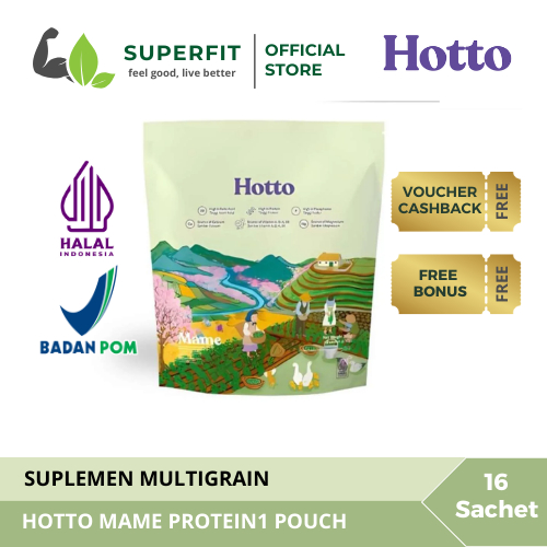 

Hotto Mame Protein Multigrain with EDAMAME 1 Pouch 12 Sachet