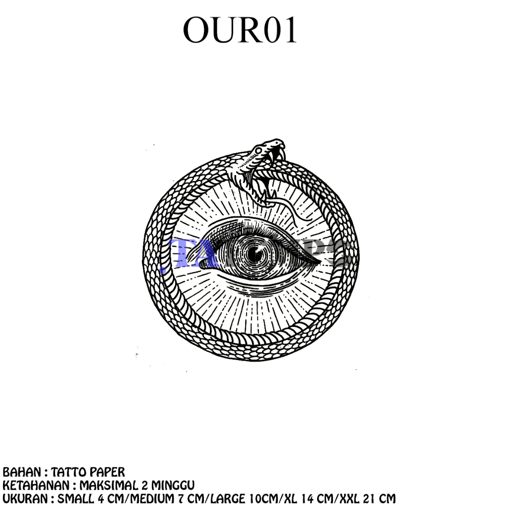 TATEMPO tato temporer - ULAR/OUROBOROS/TATTOO PAPER