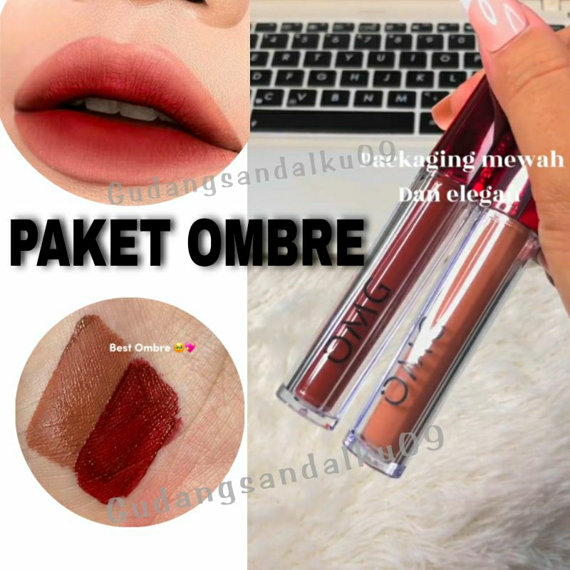 Paket Ombre Lips OMG | Lipcream OMG OMBRE | Lipcream OMG | Ombre OMG Lipcream Ombrelips