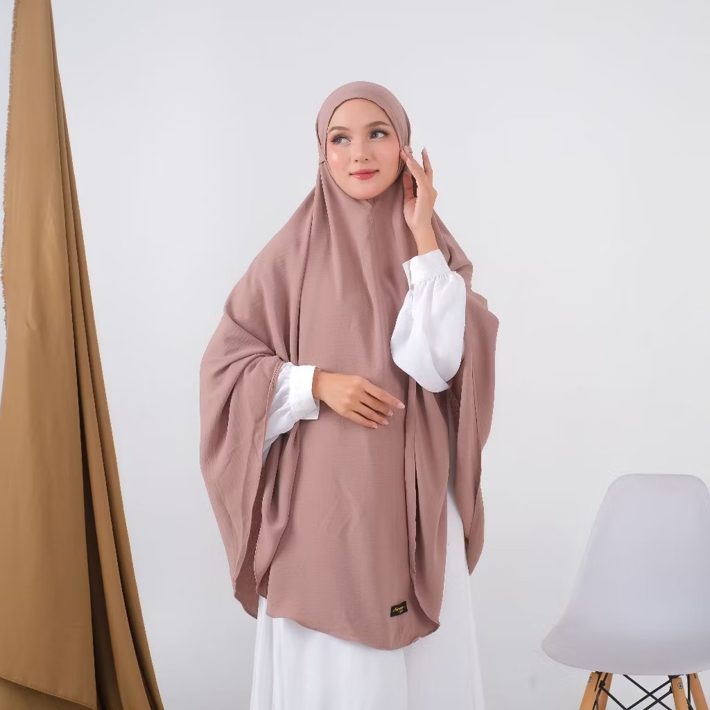 RB Hijab Bergo Jumbo Crinkle Airflow Premium Non Pet Ukuran XXXL/XL/Jilbab Bergo Jumbo Crinkle Non